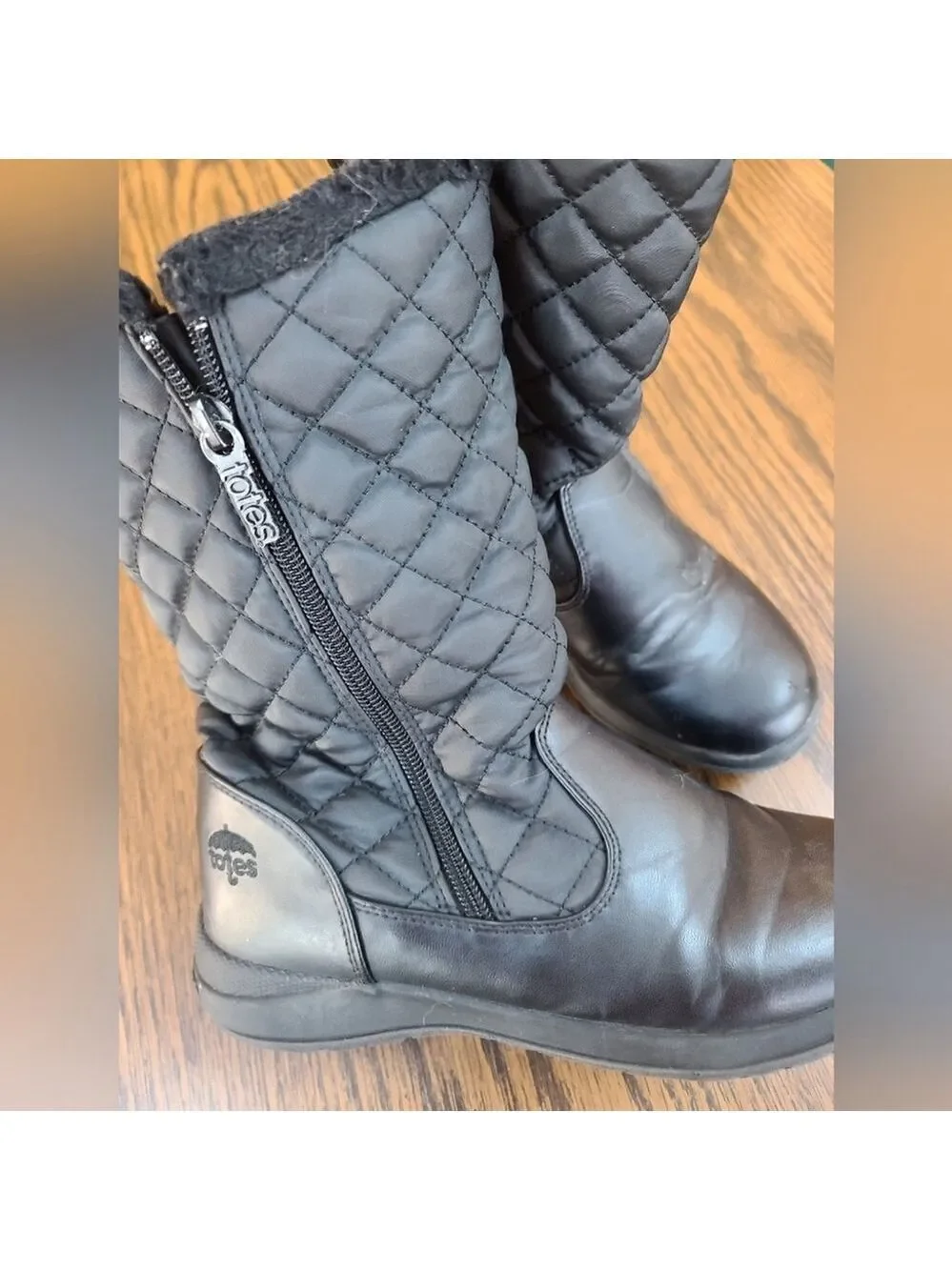 Girls Size 6M Totes Black Winter Boots